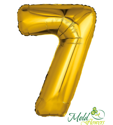 Balon cifra din folie "7" auriu foto 394x433
